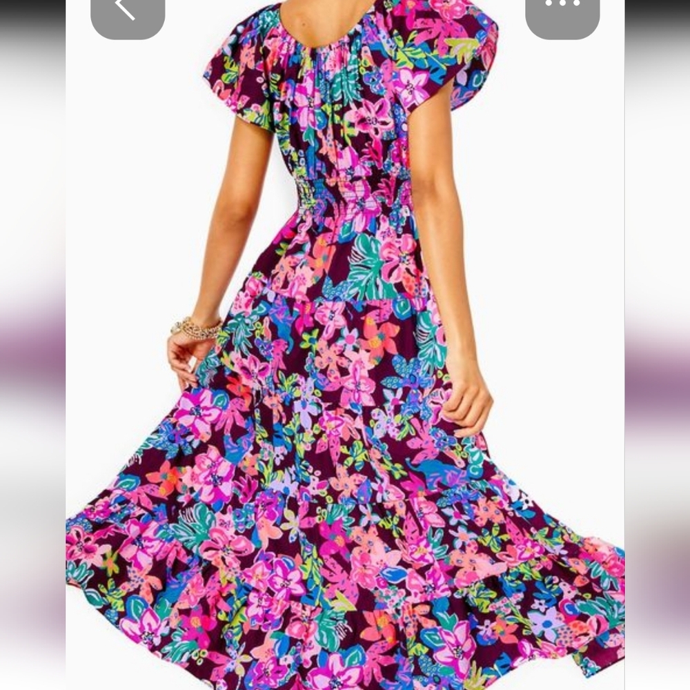Lilly Pulitzer women,s Floral Dress in Pink‎ and Blue used exelente condition. - Picture 10 of 16